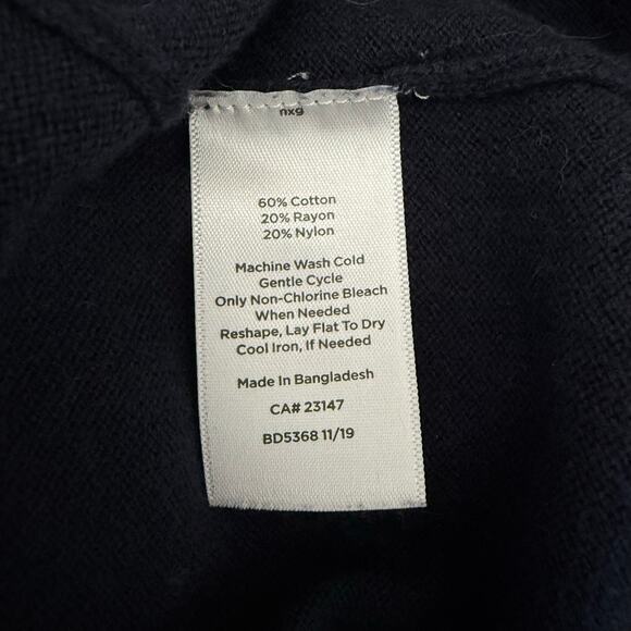 Talbots Patriotic Heart Embroidered Sweater Large Petite Lightweight Preppy - Picture 4 of 5